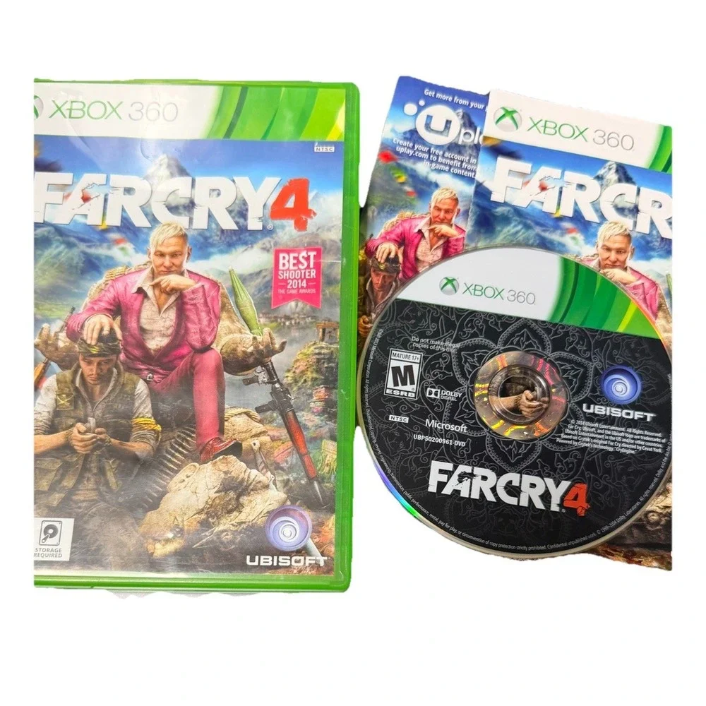 Far Cry 4 Microsoft Xbox 360 Game Complete‎ with Manual Ubisoft 2014 FPS